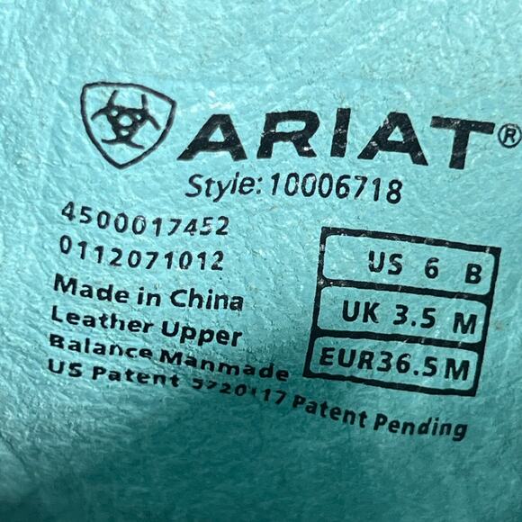 Ariat Women’s QuickDraw Black Zebra Western Cowgirl Boot Size US 6 - Picture 10 of 10